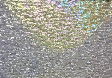 W1200 - Clear Granite Transparent Iridescent Glass #218R 6 x 12 Sheet