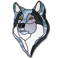 Free Stained Glass Patterns - Wolf by Gretchen Begnoche