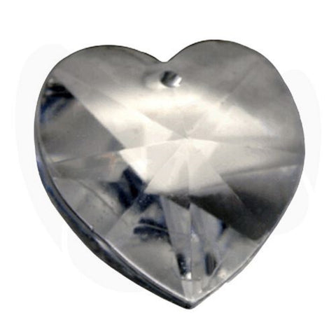 28mm Austrian Crystal Heart PreDrilled Hole