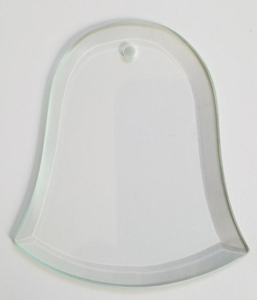 Pack of 6 Clear Glass Bell Ornament Blank - 3 3/4 x 3 1/4 Inches