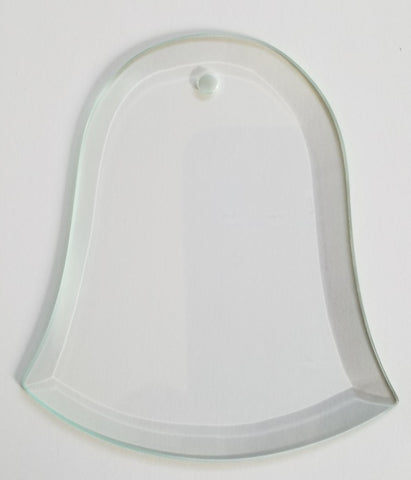 Pack of 6 Clear Glass Bell Ornament Blank - 3 3/4 x 3 1/4 Inches