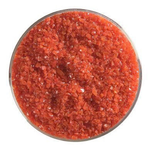BU00     F-Frit Medium Tomato Red Opal 5 Oz Jar - COE 90