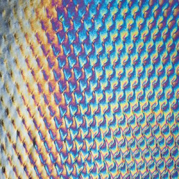 BU0100.32 - Bullseye Black Diamond Iridescent Opal Double Rolled - 90 COE 10.25 x 7.5 Inch