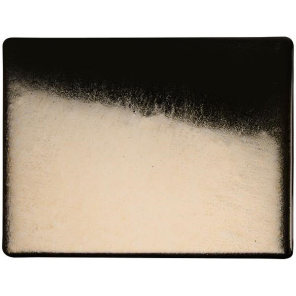 BU0100.38 - Bullseye Black Gold Iridescent Opal Double Rolled - 90 COE 9.5 x 10 Inch