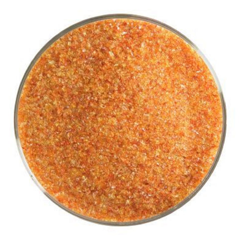 U112291F-Frit Fine Red Orange Transparent 5 Oz Jar coe 90