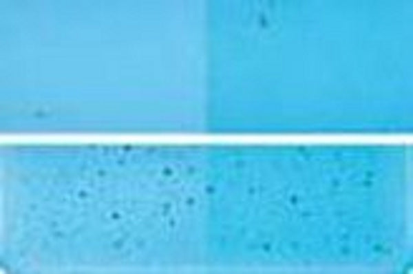 BU1116.30 - Bullseye Turquoise Transparent Double Rolled - 90 COE 7.5 x 9.75 Inch