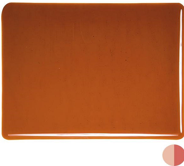 BU1321.30 - Bullseye Carnelian / Amber Transparent 5x8 Double-rolled, 3 MM - 90 COE