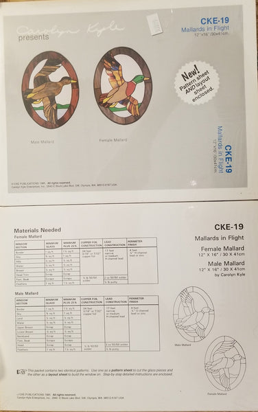CKE-19 Mallards In Flight Patterns - Full size 11 x 16 Inch