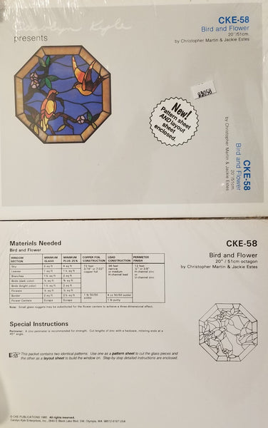 CKE-58 Bird and Flower Pattern - Full size 20 Inch