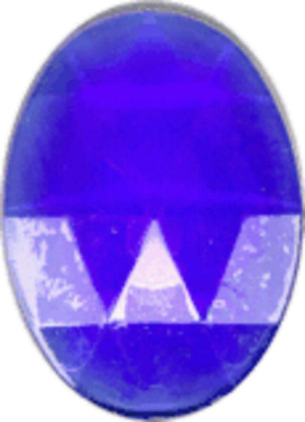 Stained Glass Jewels - 25mm X 18mm Dark Blue Faceted Jewel
