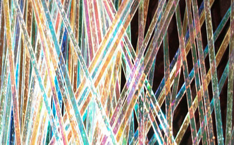DN200 Fusing Glass Supplies Austin COE 96 Dichroic Noodles Rainbow on Clear