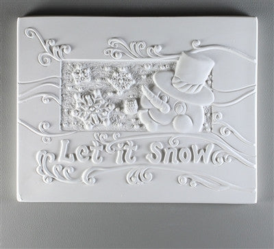 Let It Snow Texture Mold for Glass Tile or Dish - DT02