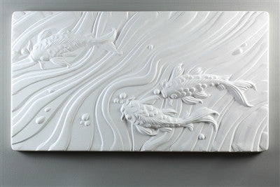 Koi Fish Texture Mold for Glass Tile or Dish - DT03