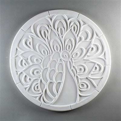 DT19 - 11 Inch Diameter Peacock Texture Tile Mold for Glass Slumping