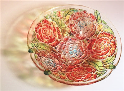 Peony Texture for Tile Mold for Glass Slumping 11 Inch Diameter DT20