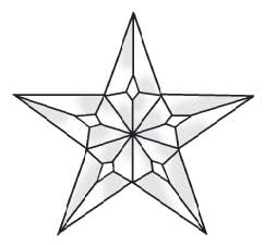 Stained Glass Supplies 1-5 Piece Large Texas Star Bevel Cluster Ec227