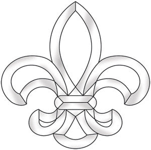 EC619-Exquisite Bevel Cluster Fleur De' Lis
