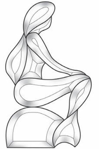 Mermaid Clear Bevel Cluster  EC815