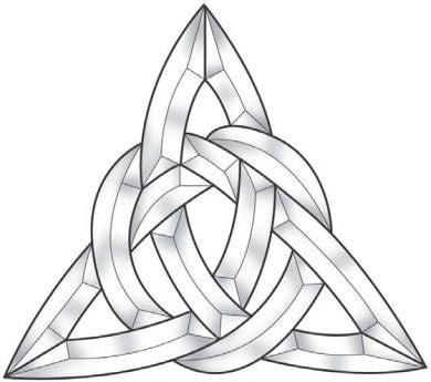 Celtic Triangle Bevel Cluster ec825