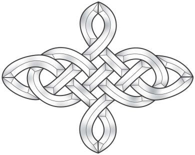 4 Point Celtic Knot Bevel Cluster EC826