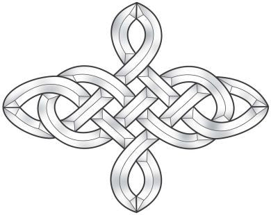 4 Point Celtic Knot Bevel Cluster EC826