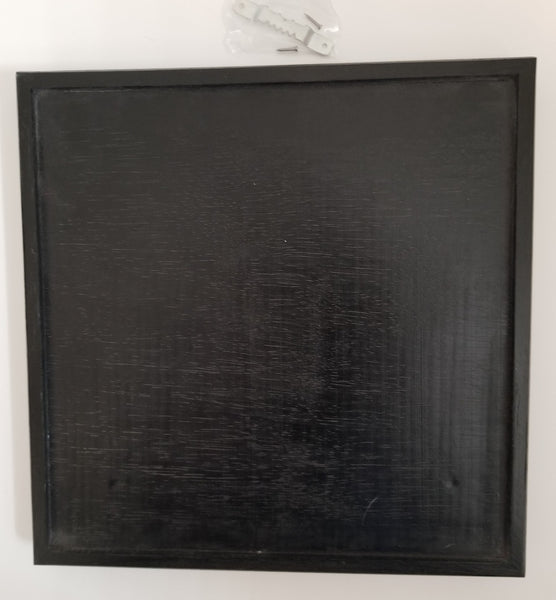Black Wood Frame for Mosaics or Fused Glass 8 x8 Includes Hanger