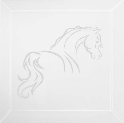 Horse Engraved Bevel - 4 x 4 Inches