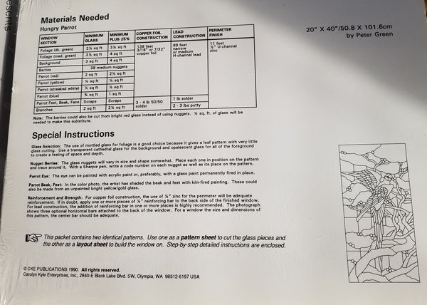 CKE-168 Hungry Parrot Pattern - Full size  20 x 40 Inch