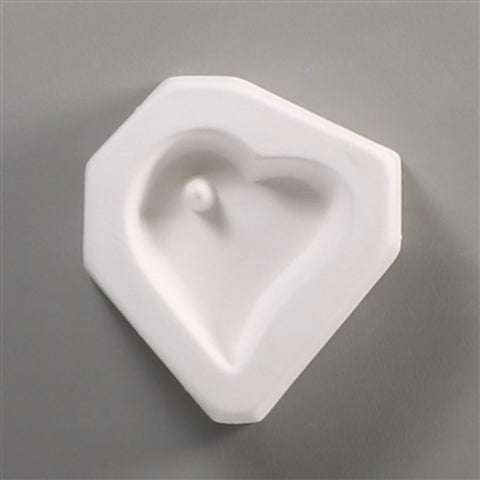 LF62 - Small Heart Holey Cab Mold for Glass Jewelry Pendant