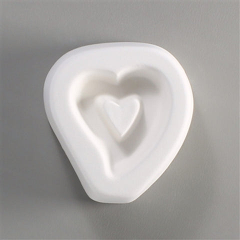 LF68 - Hollow Heart Mold for Glass Jewelry