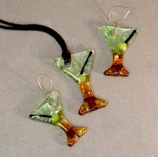 LF76 - Martini Glasses Trio Jewelry Casting Mold for Glass Fusing