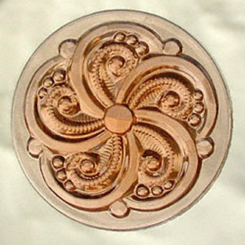 Stained Glass Jewels - 35mm Swirl - Peach