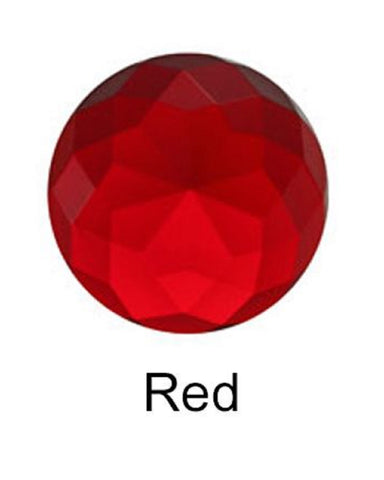 36mm Round x 15mm High Crown Red Faceted Jewel