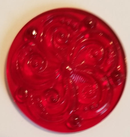 Stained Glass Jewels - 35mm Swirl - Red