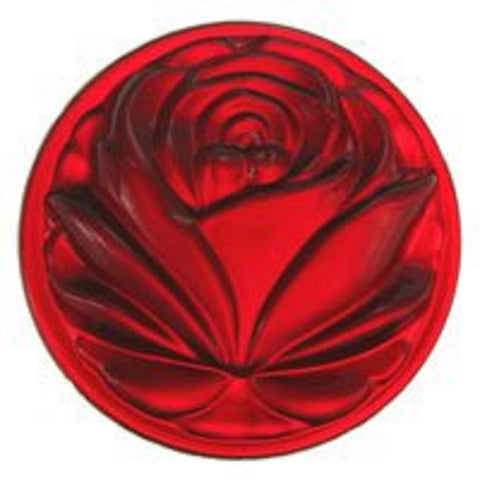 Stained Glass Jewels - 40mm Cut Rose - Red