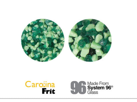 Slumpy's Carolina Medium Frit - COE 96 - Carolina Teal Thistle Green Blend 8 oz Jar