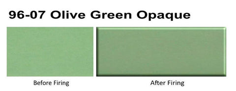 WI9607 - 12 x 12 Wissmach Olive Green Opal Fusible Reactive Glass - 96 COE