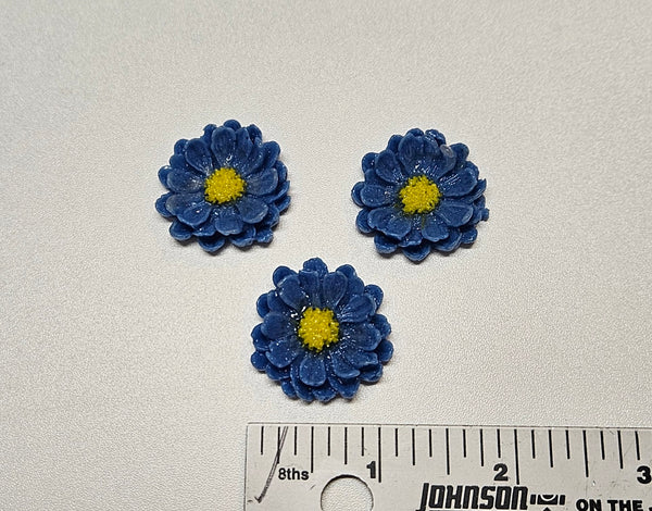 COE 96 Fusible Glass Flowers (Zinnias?) for Your Fused Glass Projects - Pack of 3 Many Colors Including Pink